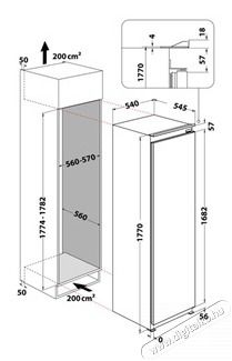 Whirlpool WHSD18F013D1 FAGYASZT&Oacute;SZEKR&Eacute;NY BE&Eacute;P&Iacute;THETŐ 8 REKESZ Konyhai term&eacute;kek - Hűtő, fagyaszt&oacute; (be&eacute;p&iacute;thető) - Alulfagyaszt&oacute;s kombin&aacute;lt hűtő - 505365