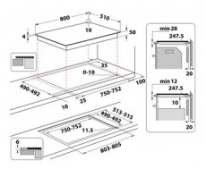 Whirlpool WTX8015DCF FŐZŐLAP BE&Eacute;P&Iacute;THETŐ INDUKCI&Oacute;S Konyhai term&eacute;kek - S&uuml;tő-főzőlap, tűzhely (be&eacute;p&iacute;thető) - Indukci&oacute;s főzőlap (be&eacute;p&iacute;thető) - 505373
