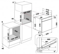 Whirlpool OMK58RU0B Konyhai term&eacute;kek - S&uuml;tő-főzőlap, tűzhely (be&eacute;p&iacute;thető) - S&uuml;tő (be&eacute;p&iacute;thető) - 503290