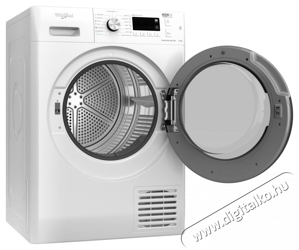 Whirlpool FreshCare+ FFTM119X2BYEE Hőszivatty&uacute;s sz&aacute;r&iacute;t&oacute;g&eacute;p, 9 kg, B energiaoszt&aacute;ly, &Ouml;ntiszt&iacute;t&oacute; szűrő, Inverteres motor, 6th Sense technol&oacute;gia, Digit&aacute;lis kijelző, Feh&eacute;r/Fekete H&aacute;ztart&aacute;s / Otthon / K&uuml;lt&eacute;r - Mos&oacute;g&eacute;p / sz&aacute;r&iacute;t&oacute;g&eacute;p - Sz&aacute;r&iacute;t&oacute;g&eacute;p - 537541