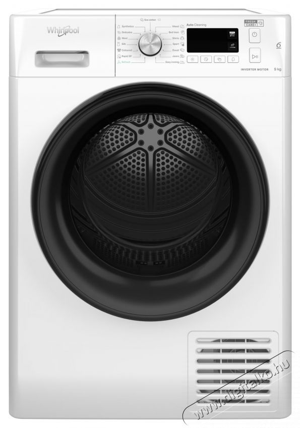 Whirlpool FreshCare+ FFTM119X2BYEE Hőszivatty&uacute;s sz&aacute;r&iacute;t&oacute;g&eacute;p, 9 kg, B energiaoszt&aacute;ly, &Ouml;ntiszt&iacute;t&oacute; szűrő, Inverteres motor, 6th Sense technol&oacute;gia, Digit&aacute;lis kijelző, Feh&eacute;r/Fekete H&aacute;ztart&aacute;s / Otthon / K&uuml;lt&eacute;r - Mos&oacute;g&eacute;p / sz&aacute;r&iacute;t&oacute;g&eacute;p - Sz&aacute;r&iacute;t&oacute;g&eacute;p - 537541