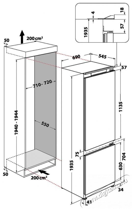 Whirlpool SP40 812 EU 2 HŰTŐ BE&Eacute;P&Iacute;THETŐ ALULFAGYASZT&Oacute;S Konyhai term&eacute;kek - Hűtő, fagyaszt&oacute; (be&eacute;p&iacute;thető) - Alulfagyaszt&oacute;s kombin&aacute;lt hűtő - 499528