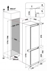 Whirlpool WHC18D011C2 HŰTŐ ALULFAGYASZT&Oacute;S BE&Eacute;P&Iacute;THETŐ Konyhai term&eacute;kek - Hűtő, fagyaszt&oacute; (be&eacute;p&iacute;thető) - Alulfagyaszt&oacute;s kombin&aacute;lt hűtő - 505369