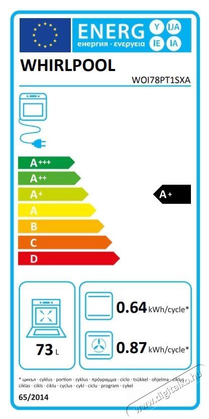 Whirlpool WOI118PT2SSMA be&eacute;p&iacute;thető elektromos s&uuml;tő, 73 l, pirolitikus &ouml;ntiszt&iacute;t&aacute;s, 6th Sense technol&oacute;gia, A+ energiaoszt&aacute;ly, antracit Konyhai term&eacute;kek - S&uuml;tő-főzőlap, tűzhely (be&eacute;p&iacute;thető) - S&uuml;tő (be&eacute;p&iacute;thető) - 538055