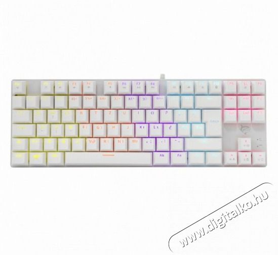 White Shark COMMANDOS GK-2106W/BL-HU feh&eacute;r mechanikus magyar (blue switch) gamer billentyűzet Iroda &eacute;s sz&aacute;m&iacute;t&aacute;stechnika - Billentyűzet / billentyűzet szett - Vezet&eacute;kes - 455877