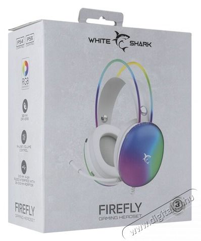 White Shark FIREFLY GH-2342W feh&eacute;r gamer fejhallgat&oacute; Audio-Video / Hifi / Multim&eacute;dia - F&uuml;l &eacute;s Fejhallgat&oacute;k - Fejhallgat&oacute; mikrofonnal / headset - 500236