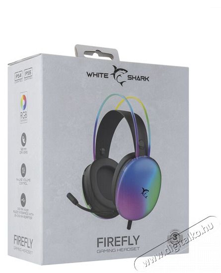White Shark FIREFLY GH-2342B fekete gamer fejhallgat&oacute; Audio-Video / Hifi / Multim&eacute;dia - F&uuml;l &eacute;s Fejhallgat&oacute;k - Fejhallgat&oacute; - 507355