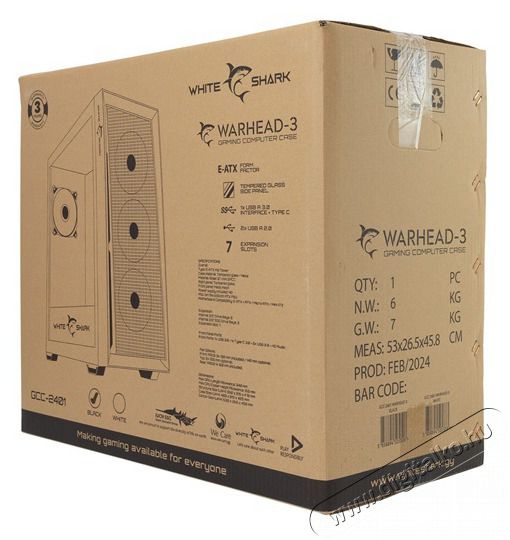 White Shark GCC-2401B Warhead fekete (t&aacute;p n&eacute;lk&uuml;li switch) ablakos E-ATX h&aacute;z Iroda &eacute;s sz&aacute;m&iacute;t&aacute;stechnika - Sz&aacute;m&iacute;t&oacute;g&eacute;p tartoz&eacute;k - Sz&aacute;m&iacute;t&oacute;g&eacute;ph&aacute;z - 507260
