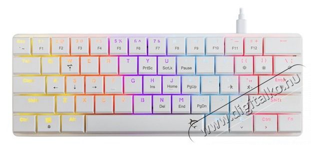 White Shark GK-006211-W/R-US Nagamaki US feh&eacute;r (red switch) gamer billentyűzet Iroda &eacute;s sz&aacute;m&iacute;t&aacute;stechnika - Billentyűzet / billentyűzet szett - Vezet&eacute;kes - 507086