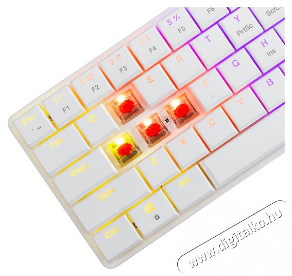 White Shark GK-006211-W/R-US Nagamaki US feh&eacute;r (red switch) gamer billentyűzet Iroda &eacute;s sz&aacute;m&iacute;t&aacute;stechnika - Billentyűzet / billentyűzet szett - Vezet&eacute;kes - 507086