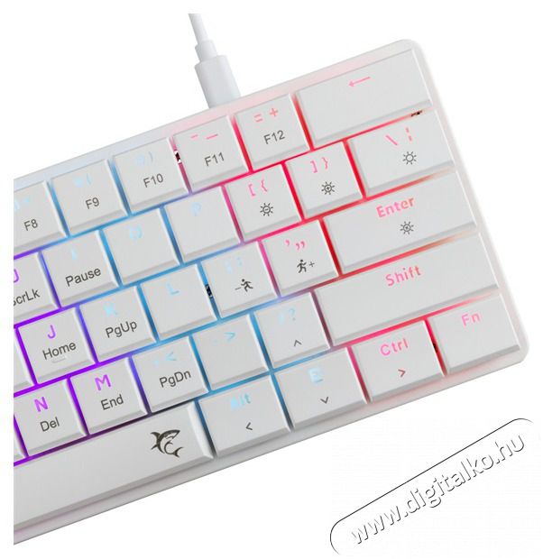 White Shark GK-006211-W/R-US Nagamaki US feh&eacute;r (red switch) gamer billentyűzet Iroda &eacute;s sz&aacute;m&iacute;t&aacute;stechnika - Billentyűzet / billentyűzet szett - Vezet&eacute;kes - 507086
