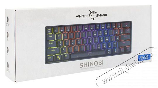 White Shark SHINOBI GK-2022B/BL-US fekete mechanikus (blue switch) gamer billentyűzet Iroda &eacute;s sz&aacute;m&iacute;t&aacute;stechnika - Billentyűzet / billentyűzet szett - Vezet&eacute;kes - 507792