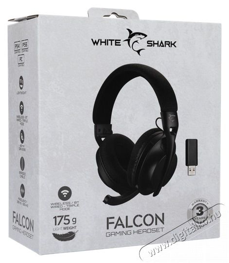 White Shark WS WGH-2441B FALCON-B vezet&eacute;k n&eacute;lk&uuml;li fekete gamer headset Audio-Video / Hifi / Multim&eacute;dia - F&uuml;l &eacute;s Fejhallgat&oacute;k - Fejhallgat&oacute; - 507725