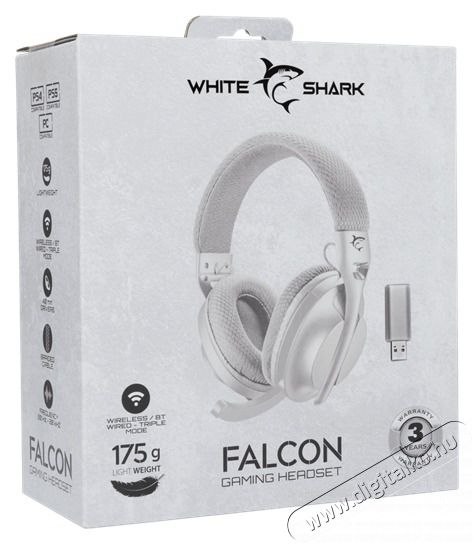 White Shark WS WGH-2441W FALCON-W vezet&eacute;k n&eacute;lk&uuml;li feh&eacute;r gamer headset Audio-Video / Hifi / Multim&eacute;dia - F&uuml;l &eacute;s Fejhallgat&oacute;k - Fejhallgat&oacute; - 507726