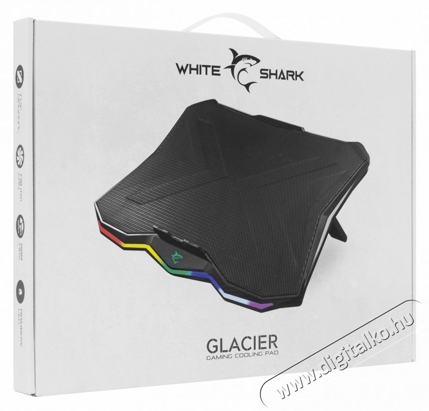 White Shark GCP-03 Glacier laptop hűtő Iroda &eacute;s sz&aacute;m&iacute;t&aacute;stechnika - Notebook kieg&eacute;sz&iacute;tő - USB laptop hűtő - 534020