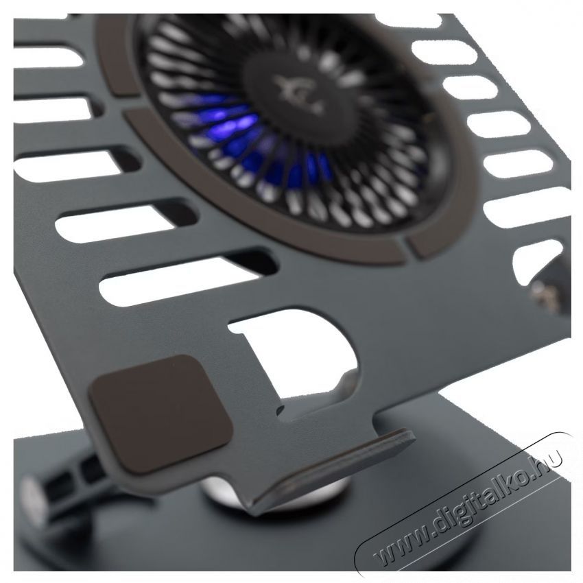 White Shark Glacier laptophűtő, Max. 17.3 , Cooling Pad 1 ventil&aacute;tor, &Aacute;ll&iacute;that&oacute; l&eacute;g&aacute;ram, 50 CFM, &Aacute;ll&iacute;that&oacute; sz&ouml;g, USB, 30dB, F&eacute;m, Sz&uuml;rke Iroda &eacute;s sz&aacute;m&iacute;t&aacute;stechnika - Notebook kieg&eacute;sz&iacute;tő - USB laptop hűtő - 534021