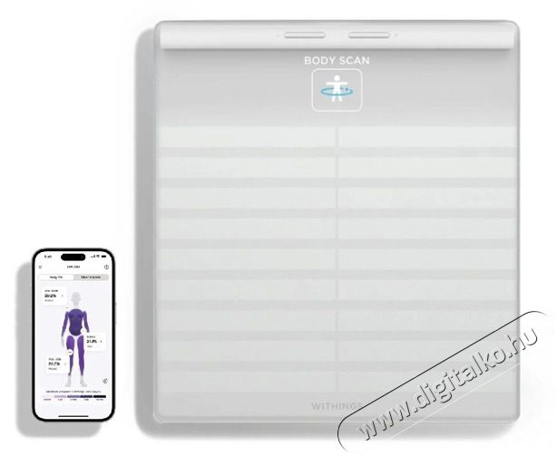 WITHINGS Body Scan feh&eacute;r szem&eacute;lym&eacute;rleg Sz&eacute;ps&eacute;g&aacute;pol&aacute;s / Eg&eacute;szs&eacute;g - M&eacute;rleg - Szem&eacute;ly m&eacute;rleg - 502561