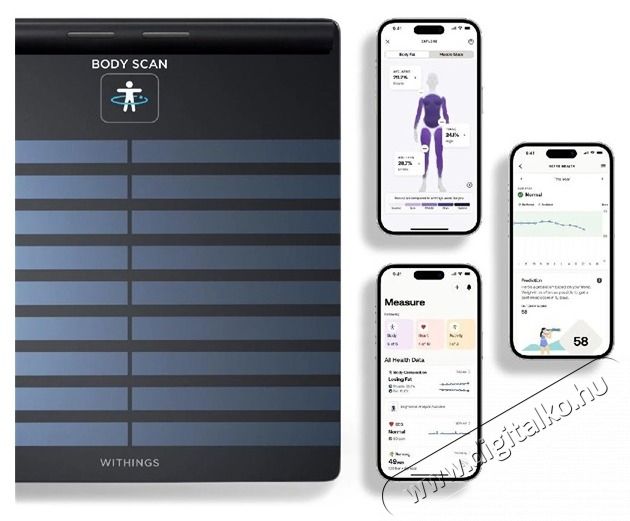 WITHINGS Body Scan fekete szem&eacute;lym&eacute;rleg Sz&eacute;ps&eacute;g&aacute;pol&aacute;s / Eg&eacute;szs&eacute;g - M&eacute;rleg - Szem&eacute;ly m&eacute;rleg - 502562