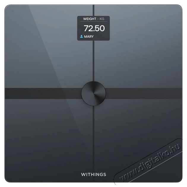 WITHINGS Body Smart All-Inter fekete szem&eacute;lym&eacute;rleg Sz&eacute;ps&eacute;g&aacute;pol&aacute;s / Eg&eacute;szs&eacute;g - M&eacute;rleg - Szem&eacute;ly m&eacute;rleg - 502563