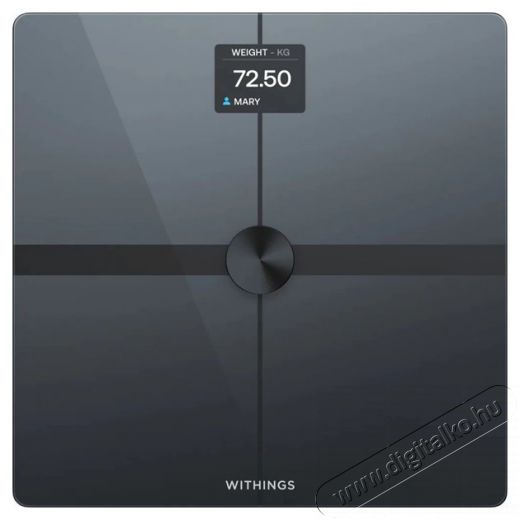 WITHINGS Body Smart All-Inter fekete szem&eacute;lym&eacute;rleg Sz&eacute;ps&eacute;g&aacute;pol&aacute;s / Eg&eacute;szs&eacute;g - M&eacute;rleg - Szem&eacute;ly m&eacute;rleg - 502563