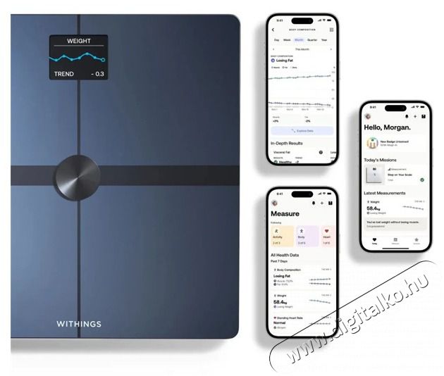 WITHINGS Body Smart All-Inter fekete szem&eacute;lym&eacute;rleg Sz&eacute;ps&eacute;g&aacute;pol&aacute;s / Eg&eacute;szs&eacute;g - M&eacute;rleg - Szem&eacute;ly m&eacute;rleg - 502563