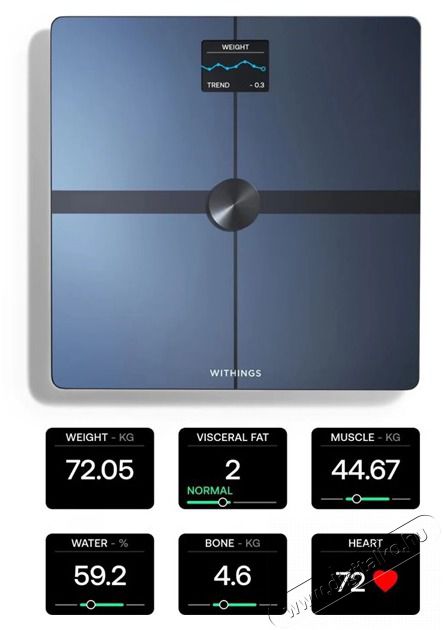 WITHINGS Body Smart All-Inter fekete szem&eacute;lym&eacute;rleg Sz&eacute;ps&eacute;g&aacute;pol&aacute;s / Eg&eacute;szs&eacute;g - M&eacute;rleg - Szem&eacute;ly m&eacute;rleg - 502563
