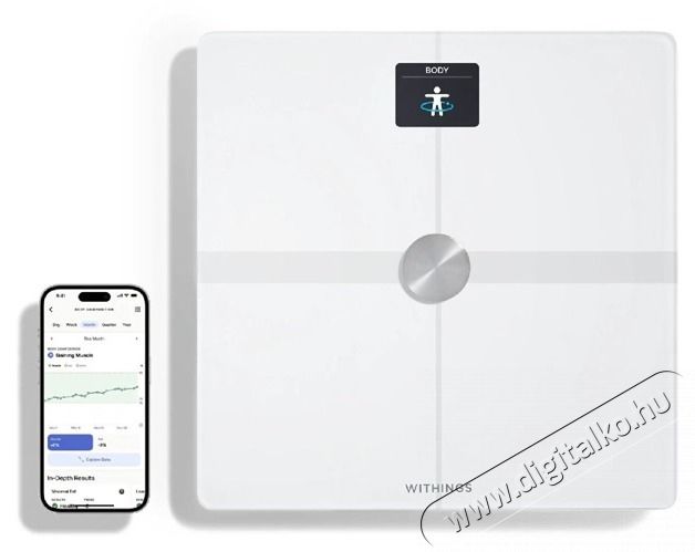 WITHINGS Body Smart 13-White-All-Inter szem&eacute;lym&eacute;rleg Sz&eacute;ps&eacute;g&aacute;pol&aacute;s / Eg&eacute;szs&eacute;g - M&eacute;rleg - Szem&eacute;ly m&eacute;rleg - 507795
