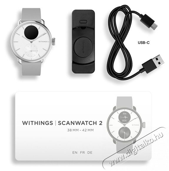 WITHINGS HWA10-model 2 ScanWatch 2 38mm feh&eacute;r okos&oacute;ra Mobil / Kommunik&aacute;ci&oacute; / Smart - Okos eszk&ouml;z - Okos&oacute;ra - 507794