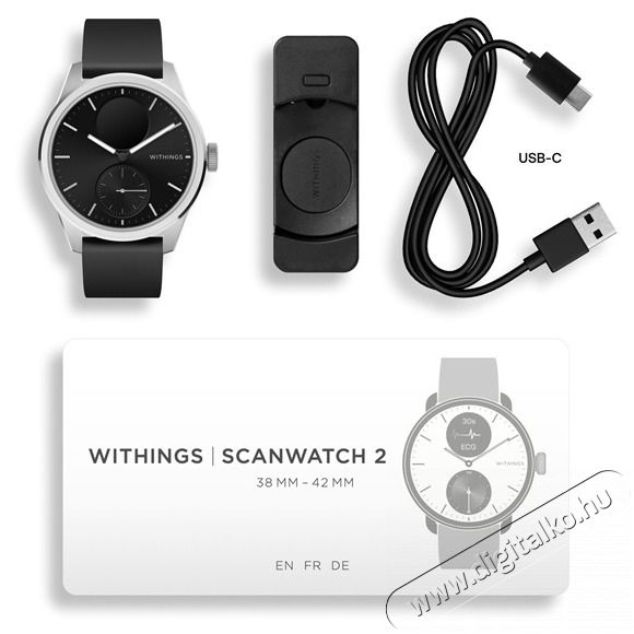 WITHINGS HWA10-model 4 ScanWatch 2 42mm fekete okos&oacute;ra Mobil / Kommunik&aacute;ci&oacute; / Smart - Okos eszk&ouml;z - Okos&oacute;ra - 507712