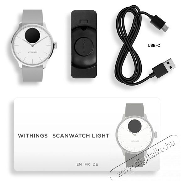WITHINGS HWA11-model 3 ScanWatch Light 37mm feh&eacute;r okos&oacute;ra Mobil / Kommunik&aacute;ci&oacute; / Smart - Okos eszk&ouml;z - Okos&oacute;ra - 507710