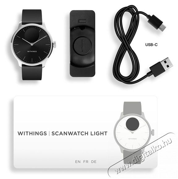 WITHINGS HWA11-model 5 ScanWatch Light 37mm fekete okos&oacute;ra Mobil / Kommunik&aacute;ci&oacute; / Smart - Okos eszk&ouml;z - Okos&oacute;ra - 507711