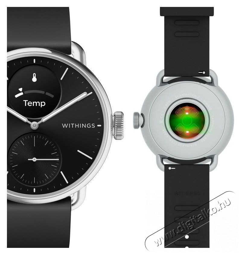 WITHINGS Scanwatch 2 38mm - Black Mobil / Kommunik&aacute;ci&oacute; / Smart - Okos eszk&ouml;z - Okos&oacute;ra - 520367