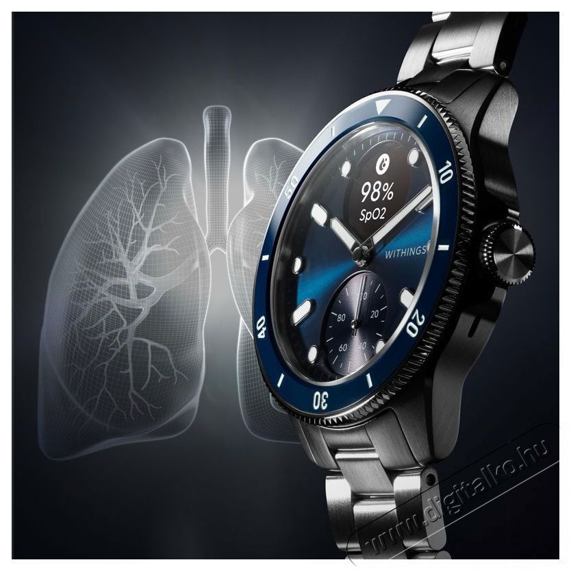 WITHINGS Scanwatch Nova 43mm - Blue Mobil / Kommunik&aacute;ci&oacute; / Smart - Okos eszk&ouml;z - Okos&oacute;ra - 520368
