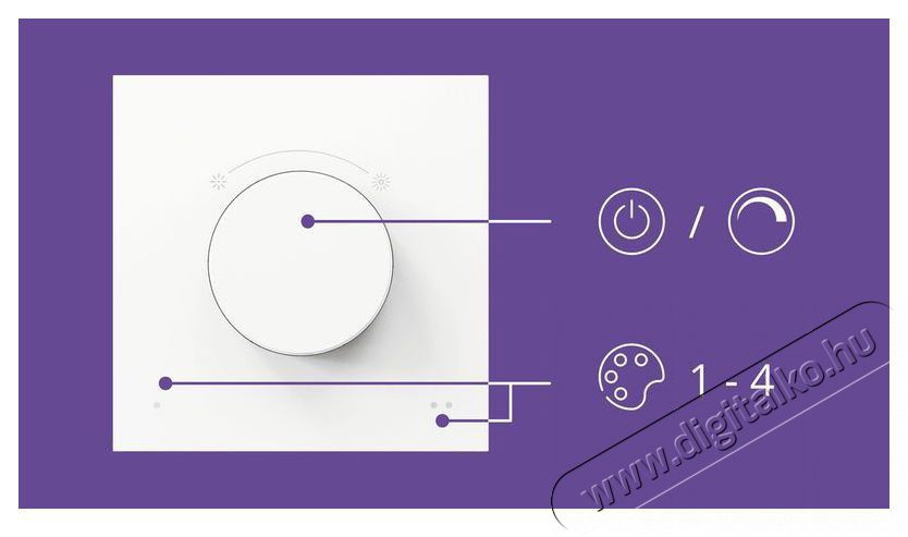 WiZ  dial switch H&aacute;ztart&aacute;s / Otthon / K&uuml;lt&eacute;r - Vil&aacute;g&iacute;t&aacute;s / elektromoss&aacute;g - Hangulat teremtő vil&aacute;g&iacute;t&aacute;s - 520371