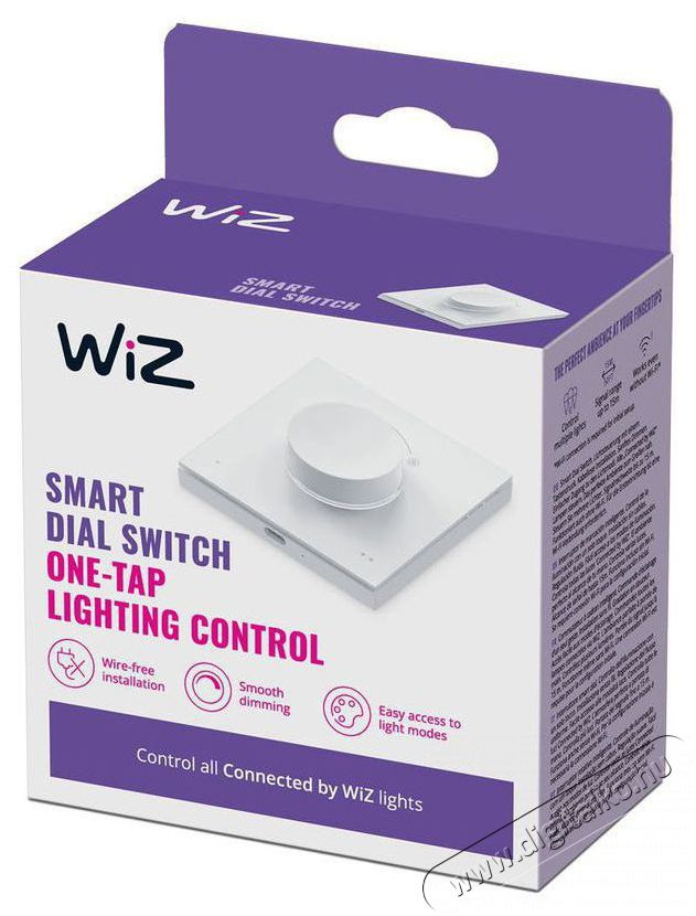 WiZ  dial switch H&aacute;ztart&aacute;s / Otthon / K&uuml;lt&eacute;r - Vil&aacute;g&iacute;t&aacute;s / elektromoss&aacute;g - Hangulat teremtő vil&aacute;g&iacute;t&aacute;s - 520371