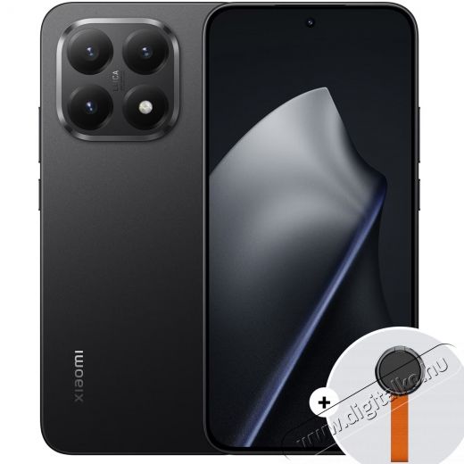 Xiaomi 15T mobiltelefon, 12GB RAM, 256GB ROM, 5G, Fekete + Woven Strap Ring Stand Mobil / Kommunik&aacute;ci&oacute; / Smart - Okostelefon - Android - 534730