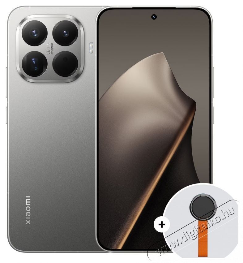 Xiaomi 15T Pro mobiltelefon, 12GB RAM, 256GB ROM, 5G, Sz&uuml;rke + Woven Strap Ring Stand Mobil / Kommunik&aacute;ci&oacute; / Smart - Okostelefon - Android - 534723