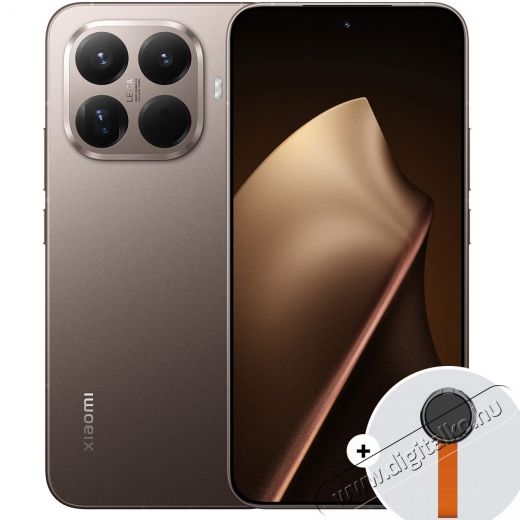 Xiaomi 15T Pro mobiltelefon, 12GB RAM, 512GB ROM, 5G, Mocha Gold + Woven Strap Ring Stand Mobil / Kommunik&aacute;ci&oacute; / Smart - Okostelefon - Android - 534720