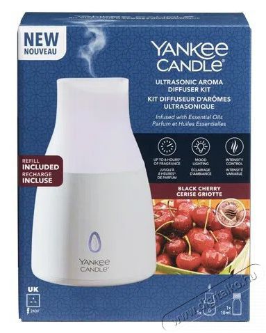 YANKEE CANDLE Ultrahangos aroma diff&uacute;zor + ut&aacute;nt&ouml;ltő Black Cherry 10 ml Sz&eacute;ps&eacute;g&aacute;pol&aacute;s / Eg&eacute;szs&eacute;g - L&eacute;gtiszt&iacute;t&oacute; / p&aacute;r&aacute;s&iacute;t&oacute; / p&aacute;r&aacute;tlan&iacute;t&oacute; - Kieg&eacute;sz&iacute;tő - 526699