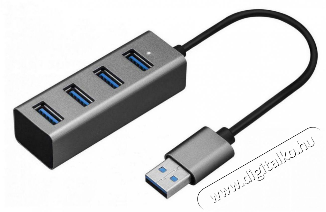 Yenkee YHB 4300 USB 3.0 HUB 4x alum&iacute;nium eloszt&oacute; H&aacute;ztart&aacute;s / Otthon / K&uuml;lt&eacute;r - Vil&aacute;g&iacute;t&aacute;s / elektromoss&aacute;g - H&aacute;l&oacute;zati eloszt&oacute; / hosszabb&iacute;t&oacute; / adapter - 376926