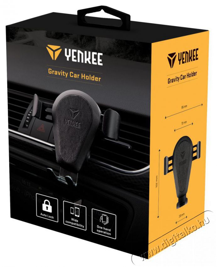 Yenkee YSM 410 GRAVITY aut&oacute;s mobiltart&oacute; Aut&oacute;hifi / Aut&oacute; felszerel&eacute;s - Aut&oacute;s tart&oacute; - 376947