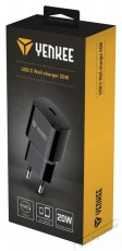 Yenkee YAC 2033BK USB-C t&ouml;ltő 20W Mobil / Kommunik&aacute;ci&oacute; / Smart - Mobiltelefon kieg&eacute;sz&iacute;tő / tok - H&aacute;l&oacute;zati-, aut&oacute;s t&ouml;ltő - 376905