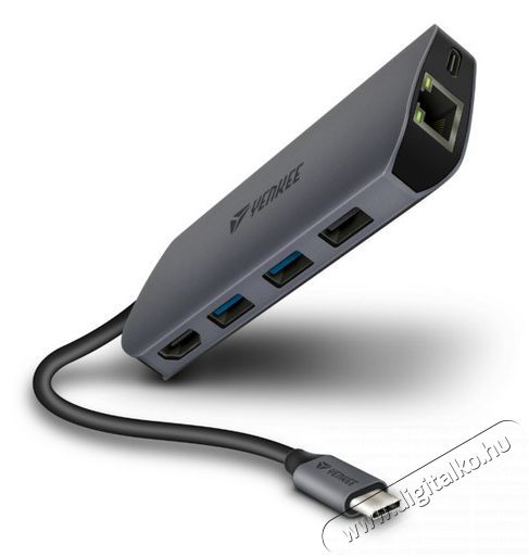 Yenkee YTC 081 Multiport USB-C HUB 8 az 1-ben eloszt&oacute; Iroda &eacute;s sz&aacute;m&iacute;t&aacute;stechnika - Notebook kieg&eacute;sz&iacute;tő - USB hub / eloszt&oacute; - 376960