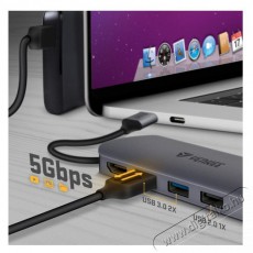 Yenkee YTC 081 Multiport USB-C HUB 8 az 1-ben eloszt&oacute; Iroda &eacute;s sz&aacute;m&iacute;t&aacute;stechnika - Notebook kieg&eacute;sz&iacute;tő - USB hub / eloszt&oacute; - 376960