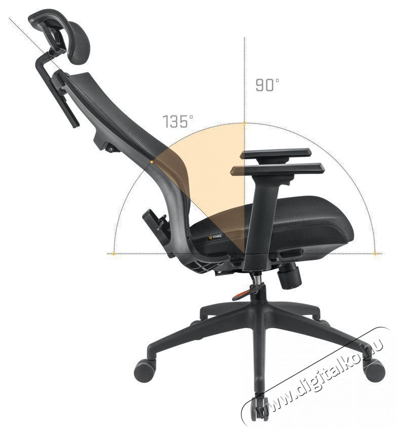 Yenkee YGC 500BK FISHBONE Office sz&eacute;k Iroda &eacute;s sz&aacute;m&iacute;t&aacute;stechnika - Egy&eacute;b sz&aacute;m&iacute;t&aacute;stechnikai term&eacute;k - 400827