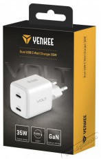 Yenkee YAC G35D VOLT Charger 2x18W GaN Mobil / Kommunik&aacute;ci&oacute; / Smart - Mobiltelefon kieg&eacute;sz&iacute;tő / tok - H&aacute;l&oacute;zati-, aut&oacute;s t&ouml;ltő - 495009