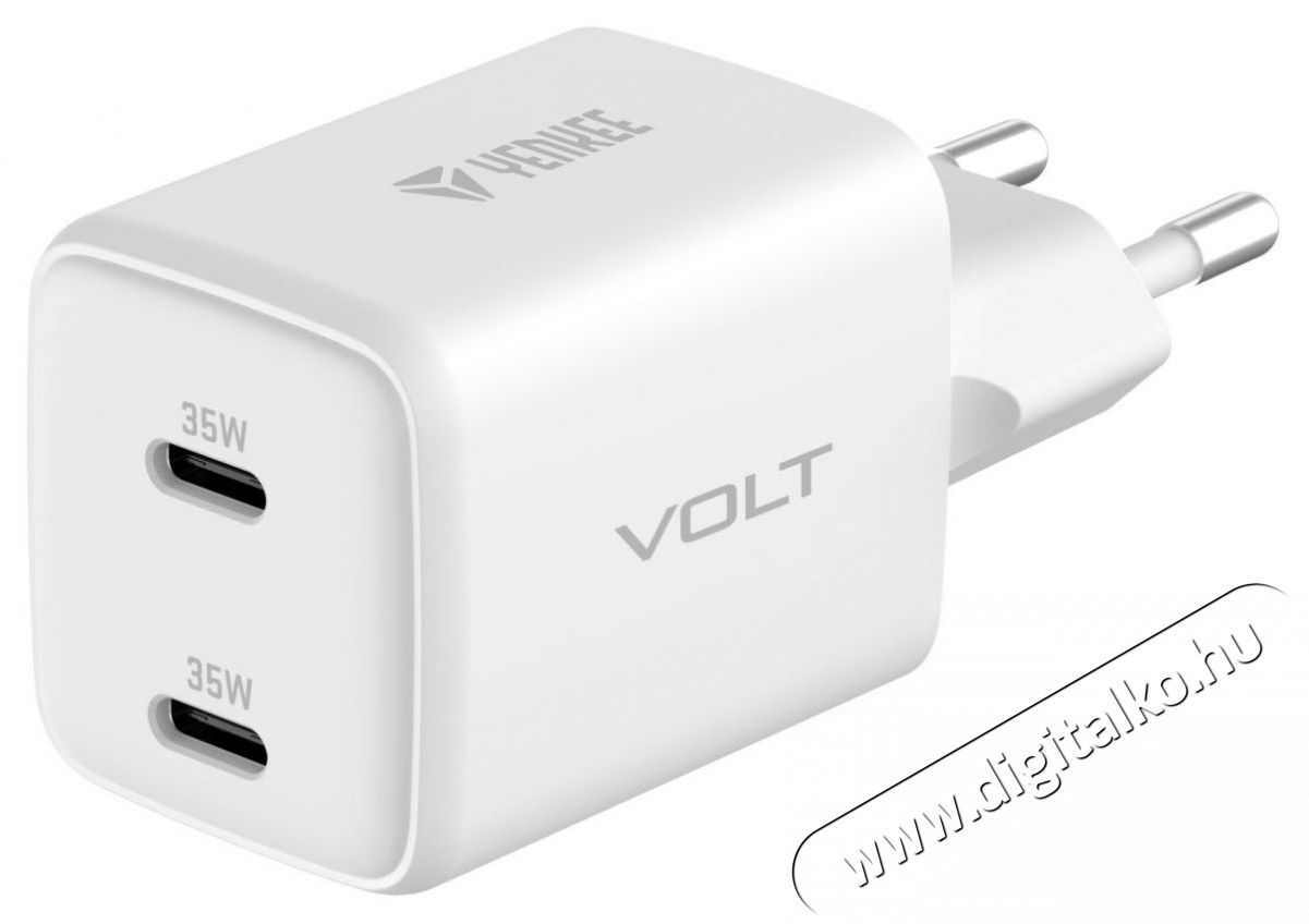 Yenkee YAC G35D VOLT Charger 2x18W GaN Mobil / Kommunik&aacute;ci&oacute; / Smart - Mobiltelefon kieg&eacute;sz&iacute;tő / tok - H&aacute;l&oacute;zati-, aut&oacute;s t&ouml;ltő - 495009