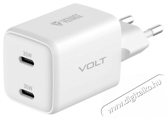 Yenkee YAC G35D VOLT Charger 2x18W GaN Mobil / Kommunik&aacute;ci&oacute; / Smart - Mobiltelefon kieg&eacute;sz&iacute;tő / tok - H&aacute;l&oacute;zati-, aut&oacute;s t&ouml;ltő - 495009