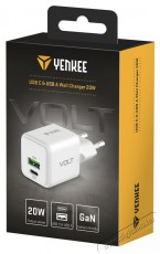 Yenkee YAC G38 VOLT Charger 18+20W GaN Mobil / Kommunik&aacute;ci&oacute; / Smart - Mobiltelefon kieg&eacute;sz&iacute;tő / tok - H&aacute;l&oacute;zati-, aut&oacute;s t&ouml;ltő - 495010