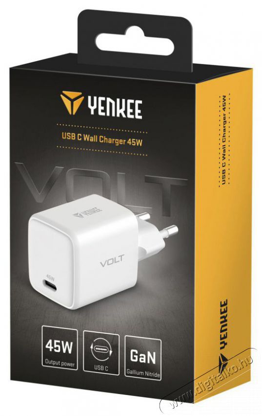 Yenkee YAC G45 VOLT Charger USB C 45W Mobil / Kommunik&aacute;ci&oacute; / Smart - Mobiltelefon kieg&eacute;sz&iacute;tő / tok - H&aacute;l&oacute;zati-, aut&oacute;s t&ouml;ltő - 495011
